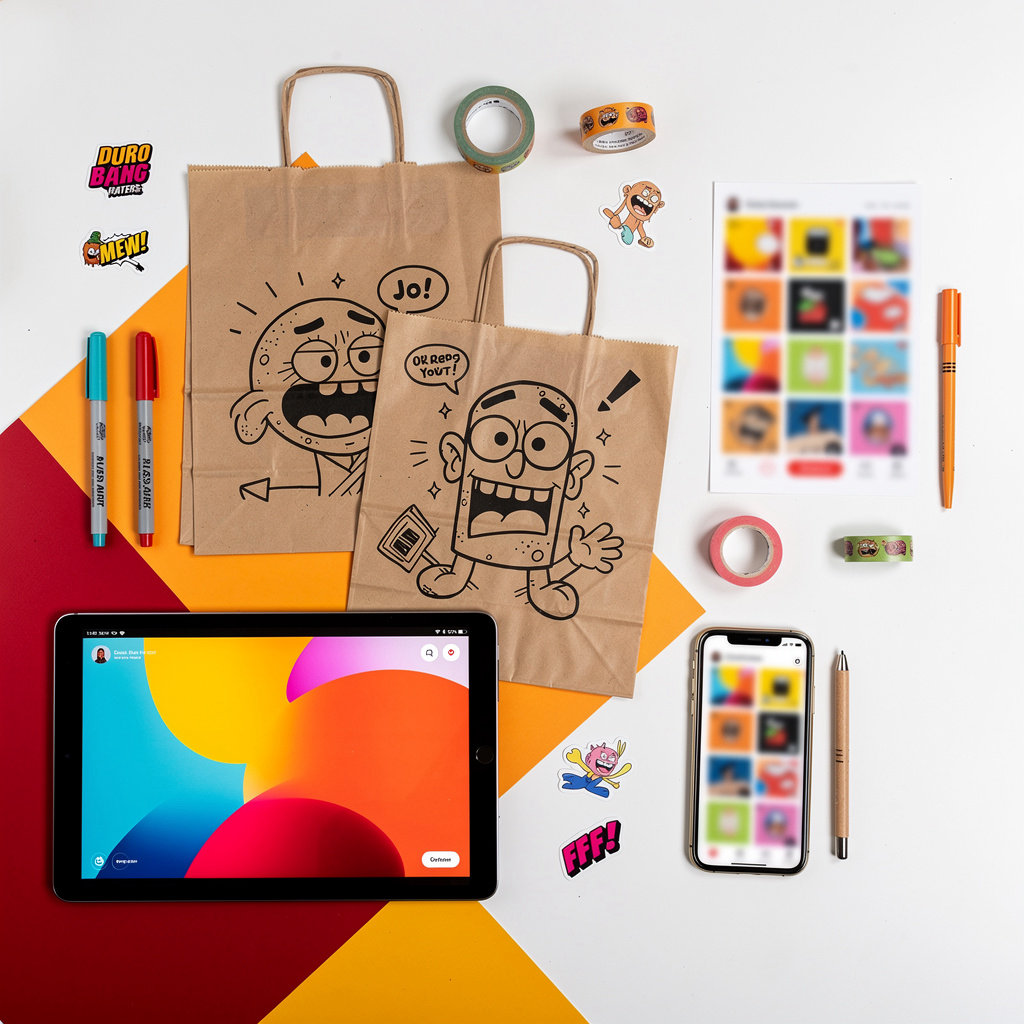 Duro Bag Haters parody gallery showcasing original satirical website designs and meme-style content